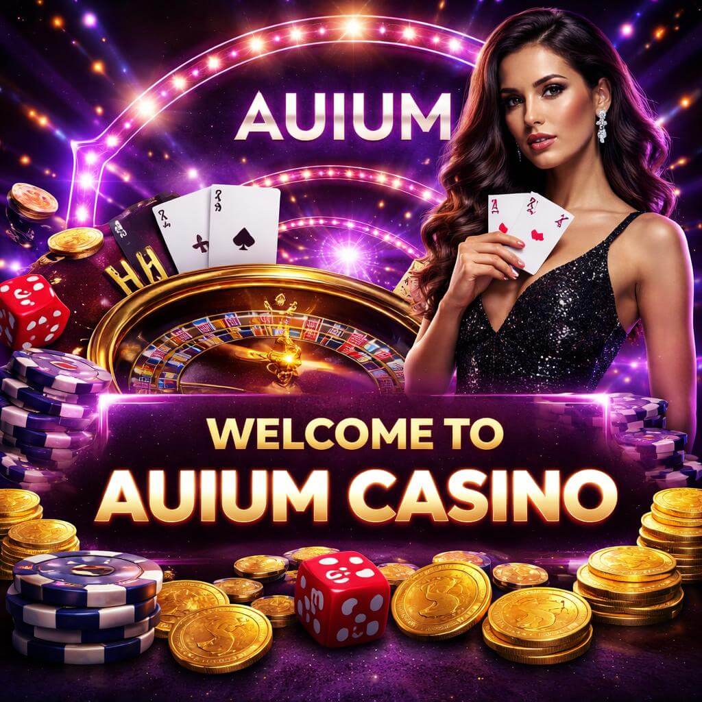 AUIUM gaming lobby with popular casino titles bonus features and immersive play options